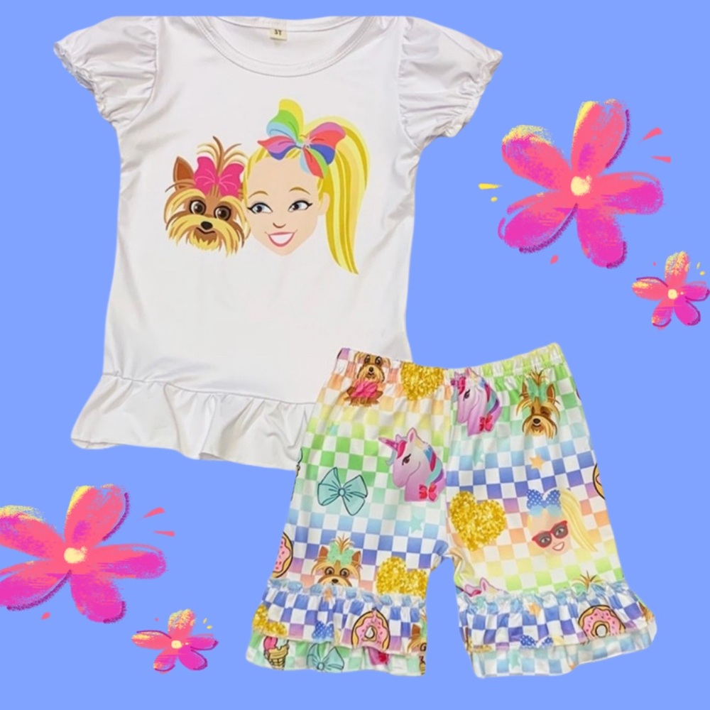 JOJO SIWA Shirt & Short Set (NEW) Size 7/8 (youth)